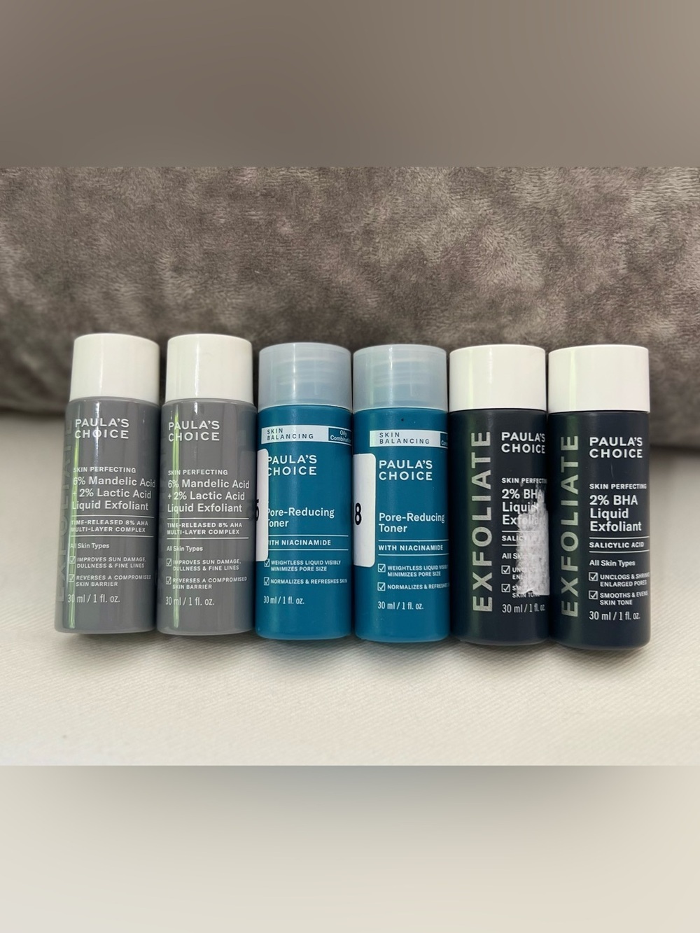✨Bundle of 6 Paula’s Choice Travel Size Exfoliants & Toners New Sealed 1 fl Oz